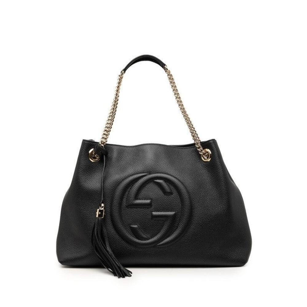 Gucci Interlocking G Soho Chain Shoulder Bag Black